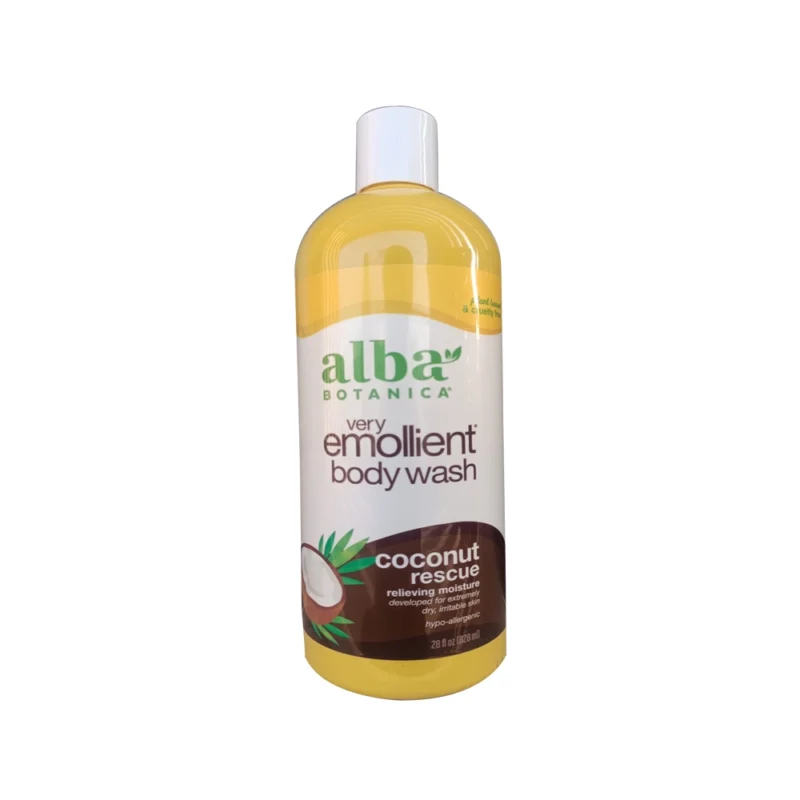 Alba Botanica Very Emollient Body Wash Coconut Rescue 28 FL Oz