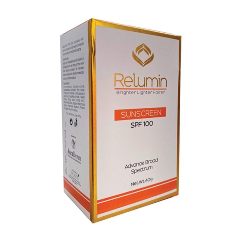 AsraDerm Relumin Brighter Lighter Fairer Sunscreen SPF 100, 40g