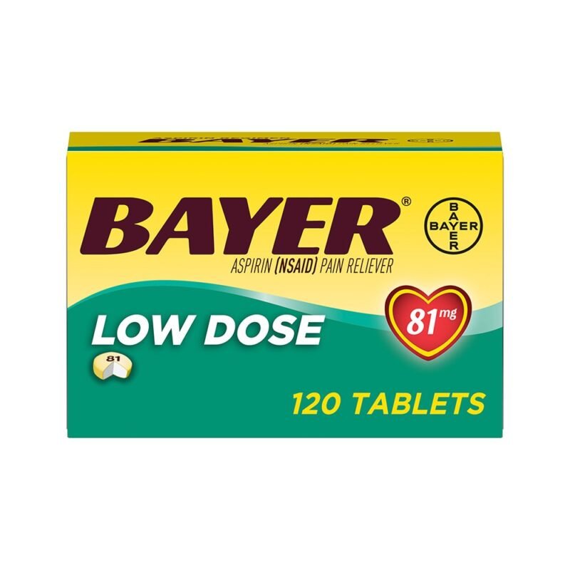 Bayer Aspirin Low Dose 81mg Enteric 120 Tablets