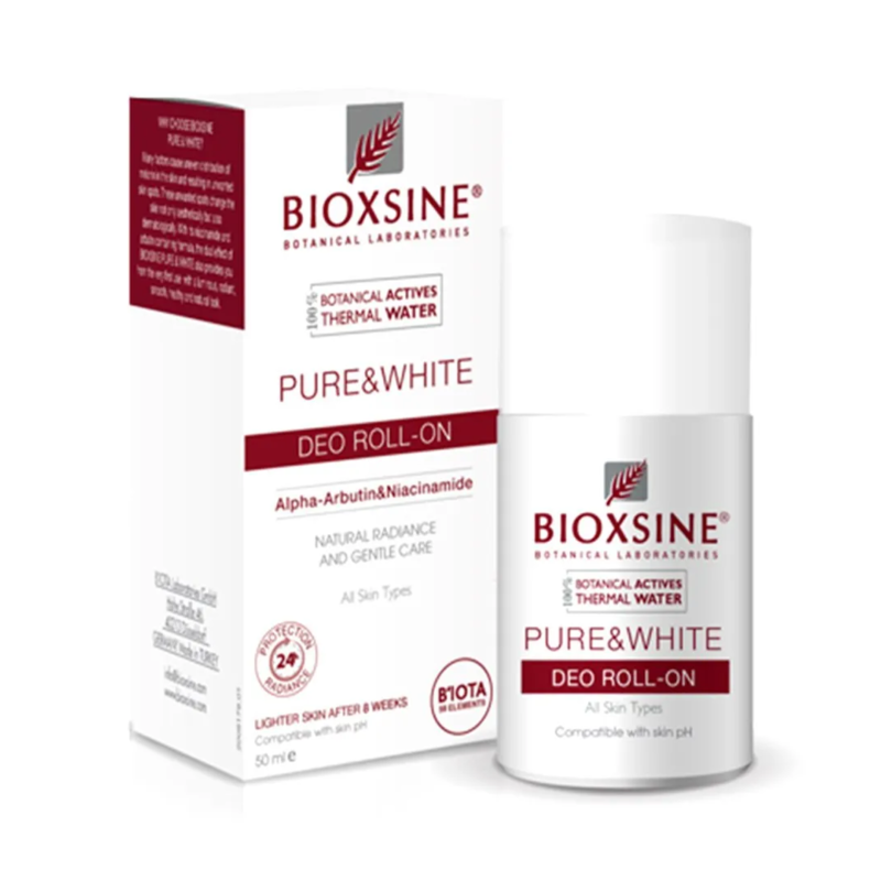 Bioxsine Pure and White Deo Roll On Natural Radiance And Gentle Care 50ml