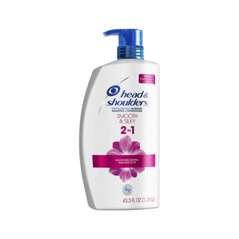 Head & Shoulders Smooth Silky 2 in 1 Shampoo + Condition 43.3 FL Oz (1.28L)