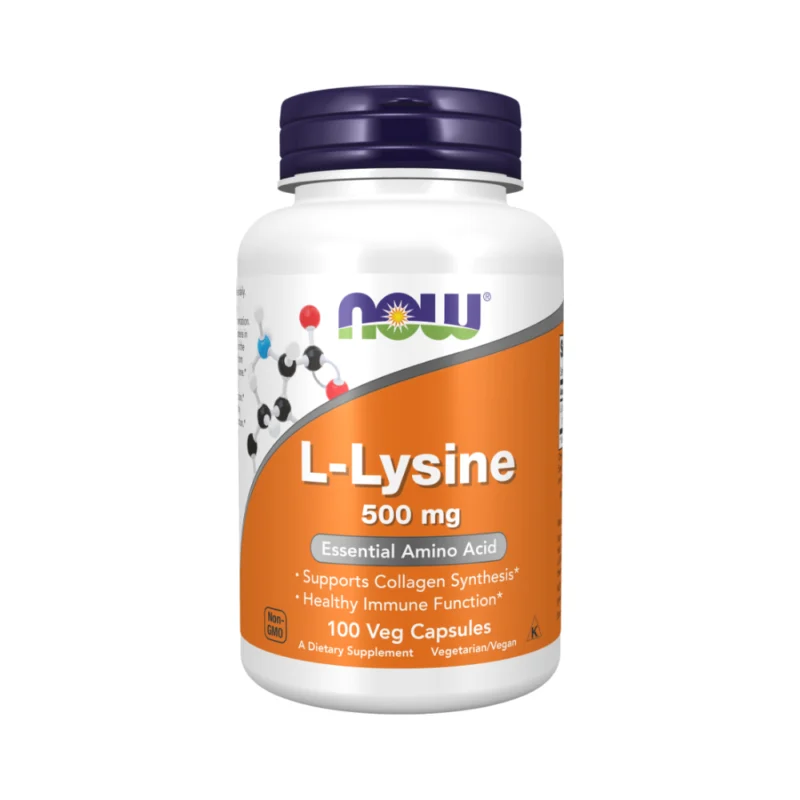 NOW Foods L-Lysine 500 mg 100 Veg Capsules