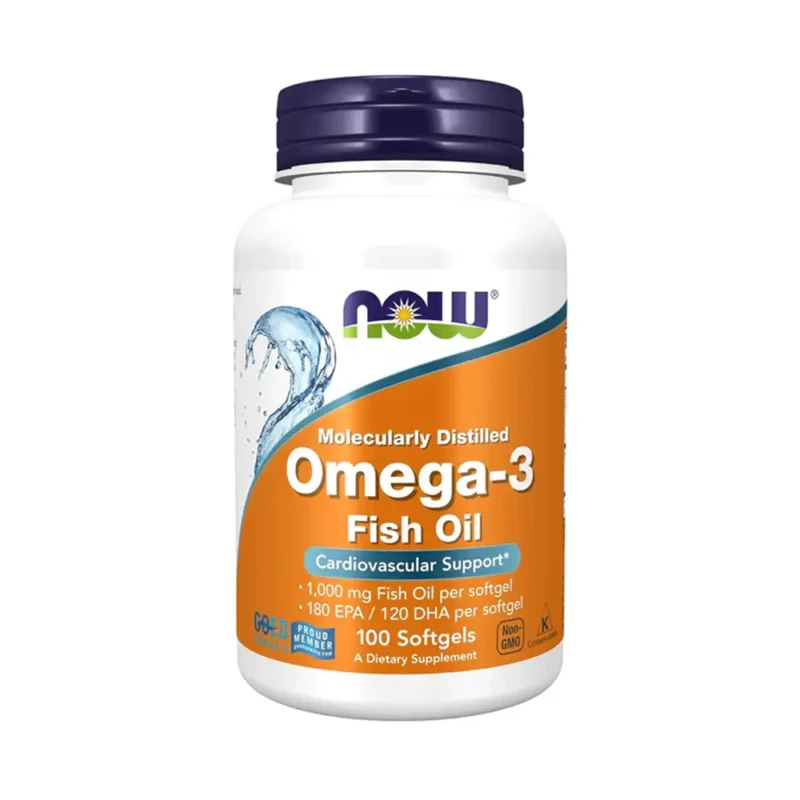 NOW Foods Molecularly Distilled Omega-3 Cardiovascular Support 100 Softgels