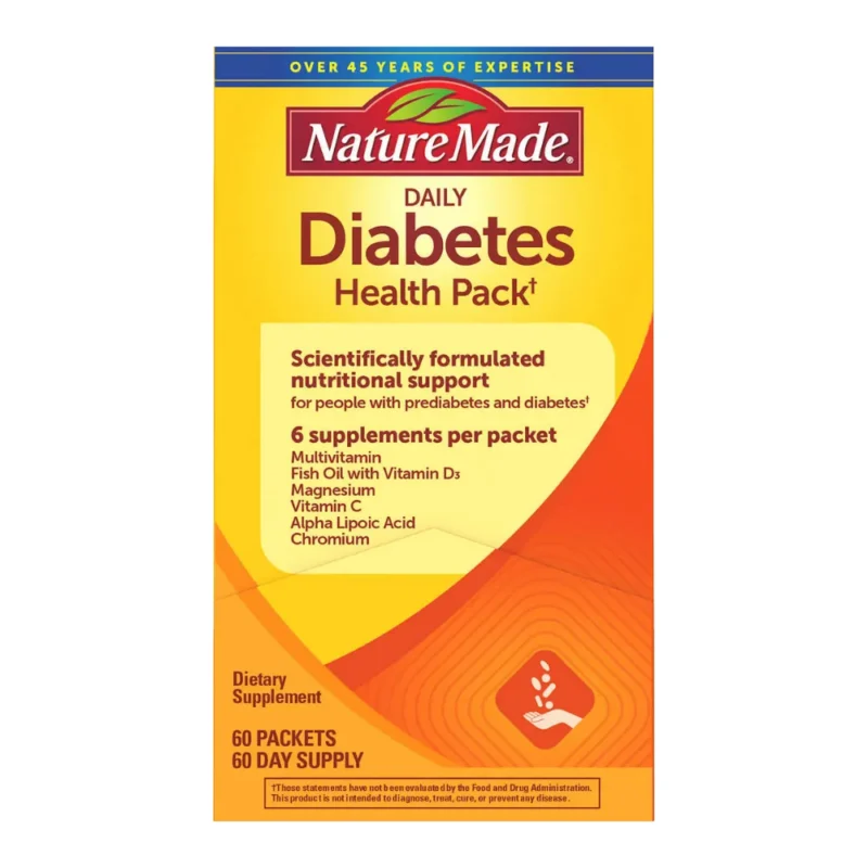 Nature Made Daily Diabetes Health Pack Dietary supplement 60 Packets (Expiry 30/4/2024)