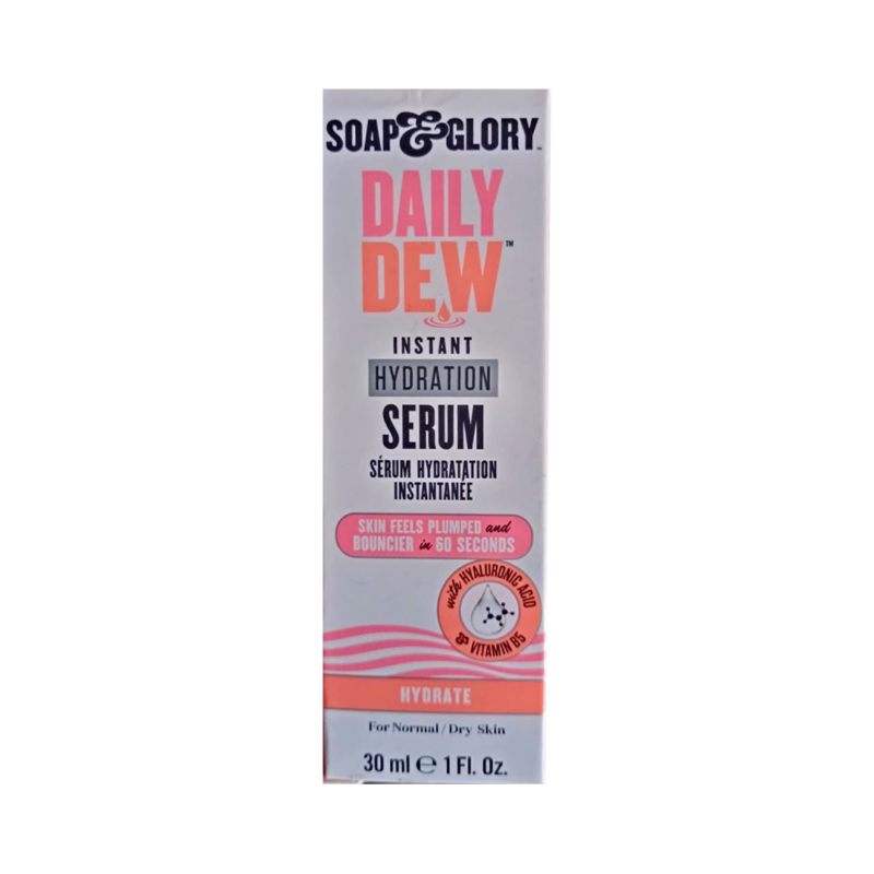 Soap & Glory Daily Dew Instant Hydration Serum With Hyaluronic Acid 1 Fl Oz