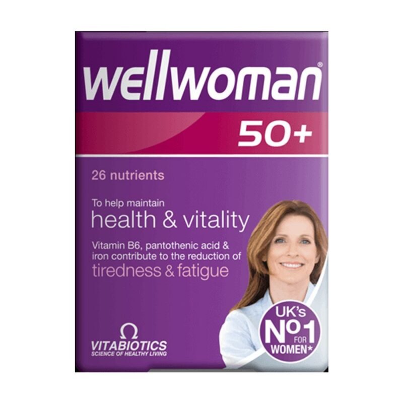 Vitabiotics Wellwoman 50+ Health & Vitality, Tiredness Fatigue, 30 Tablets