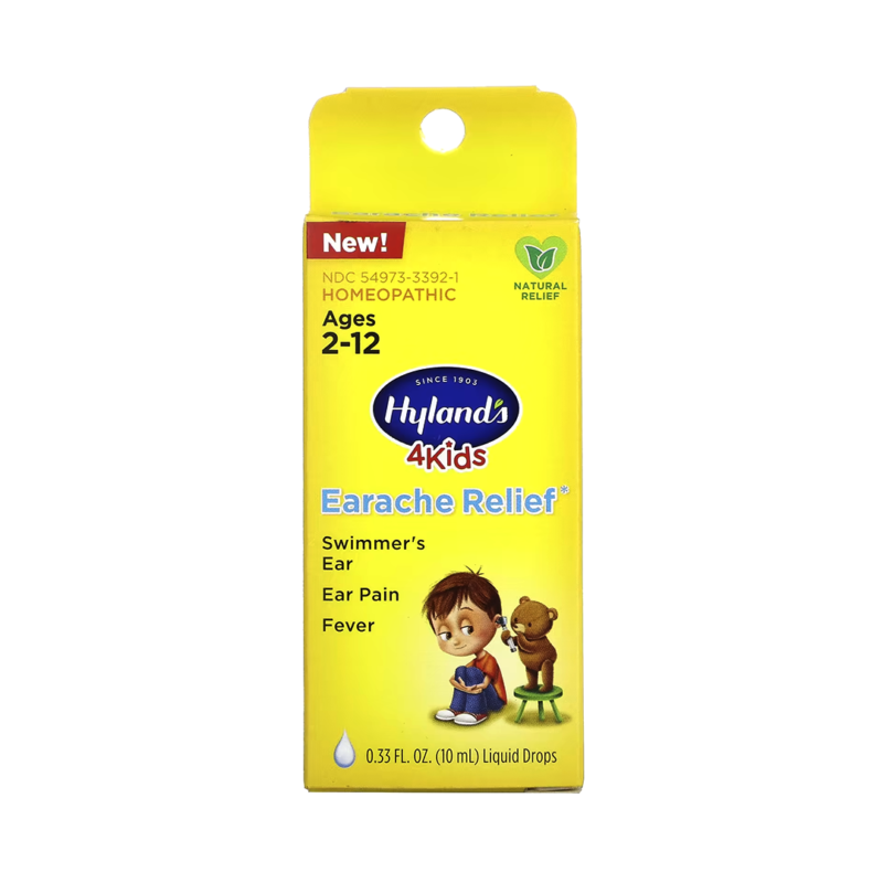 Hylands 4 Kids Earache Relief Swimmers Ear, Ears Pain, Fever 0.33 Fl.OZ (10ml)