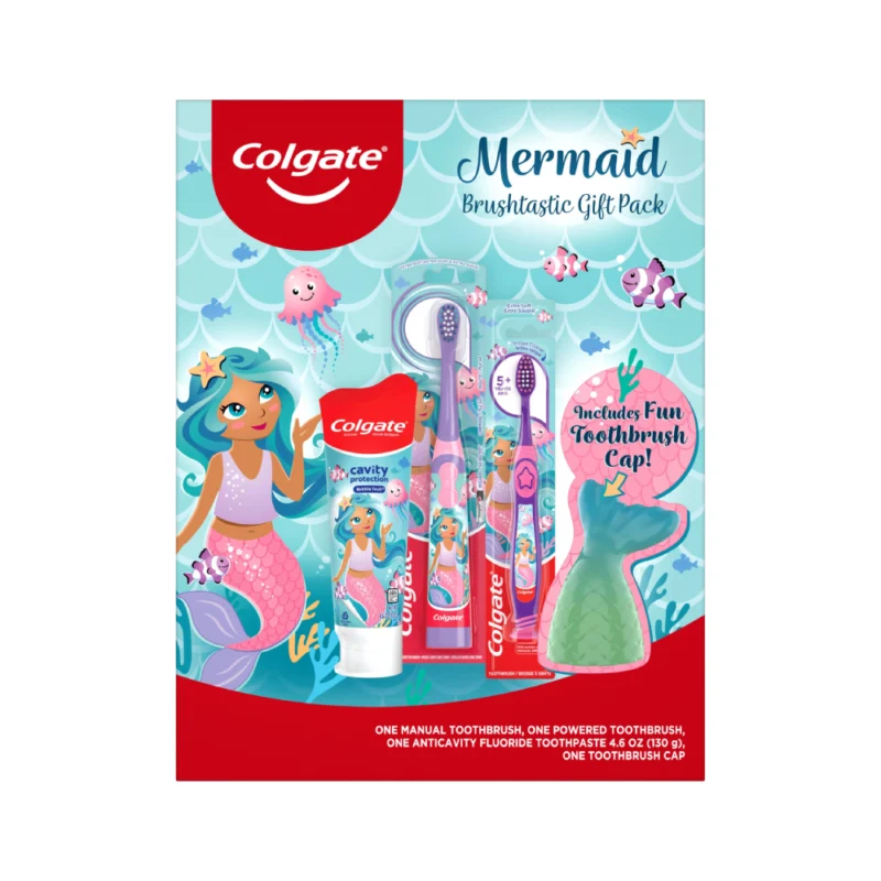 Colgate Kids Toothbrush Set with Toothpaste Mermaid Gift Pack