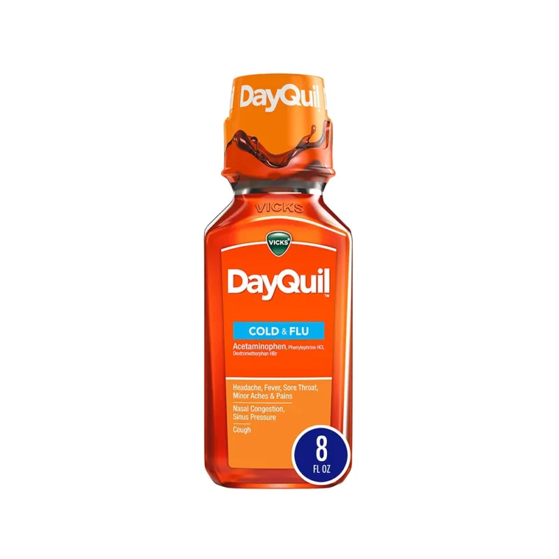 Vicks DayQuil Cold & Flu Relief Liquid Acetaminophen 8 Fl Oz