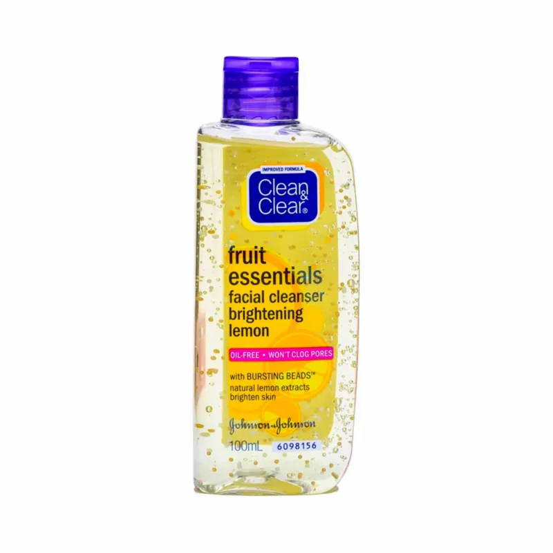 Clean & Clear Fruit Essential Facail Cleanser Bightening Lemon Oil Free Wont Clog Pores 100ml